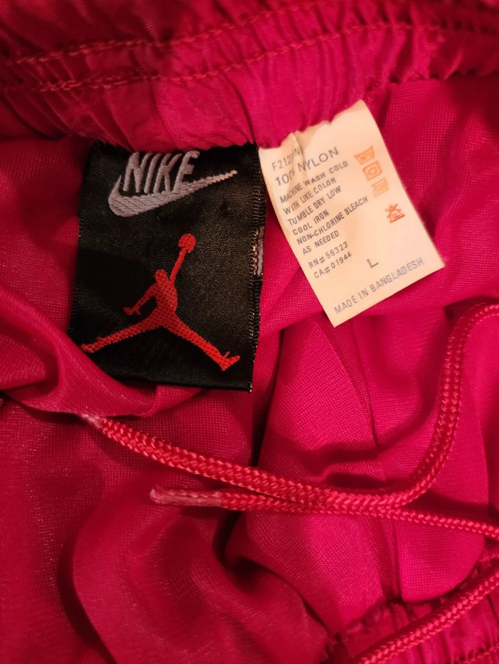 Nike Jordan 90s Vintage OG Set Nylon Track Pants Jacket Red Black White Size L